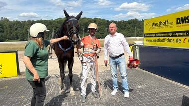 Der Goldhelm erschien vier Mal im Winnercircle (Foto: GelsenTrabPark) Der Goldhelm erschien vier Mal im Winnercircle (Foto: GelsenTrabPark)