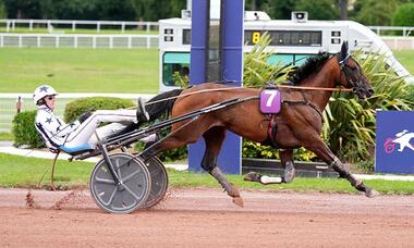 Mack de Blary mit Théo Duvaldestin im Prix de Berlin konkurrenzlos (Foto: Canalturf) Mack de Blary mit Théo Duvaldestin im Prix de Berlin konkurrenzlos (Foto: Canalturf)