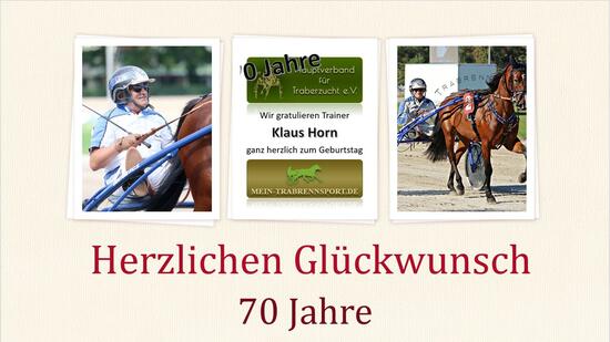 Herzlichen Glückwunsch Klaus Horn Herzlichen Glückwunsch Klaus Horn