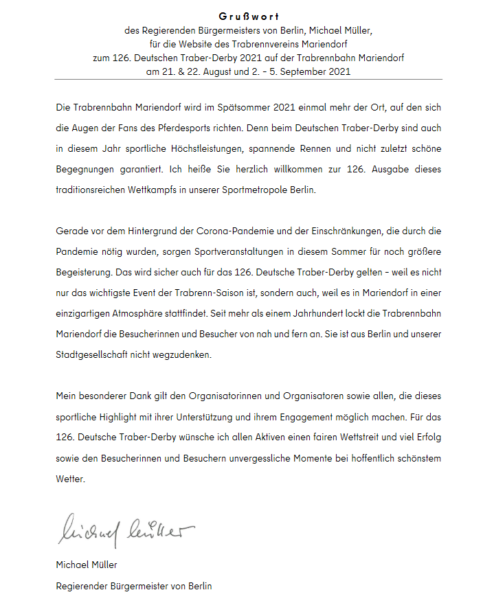 Müller Grußwort Müller Grußwort